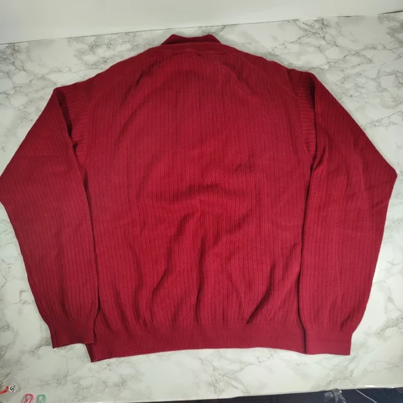 Cutter and Buck Bandon Dunes Req Sweater Quarter Zip Size Large - Picture 6 of 9